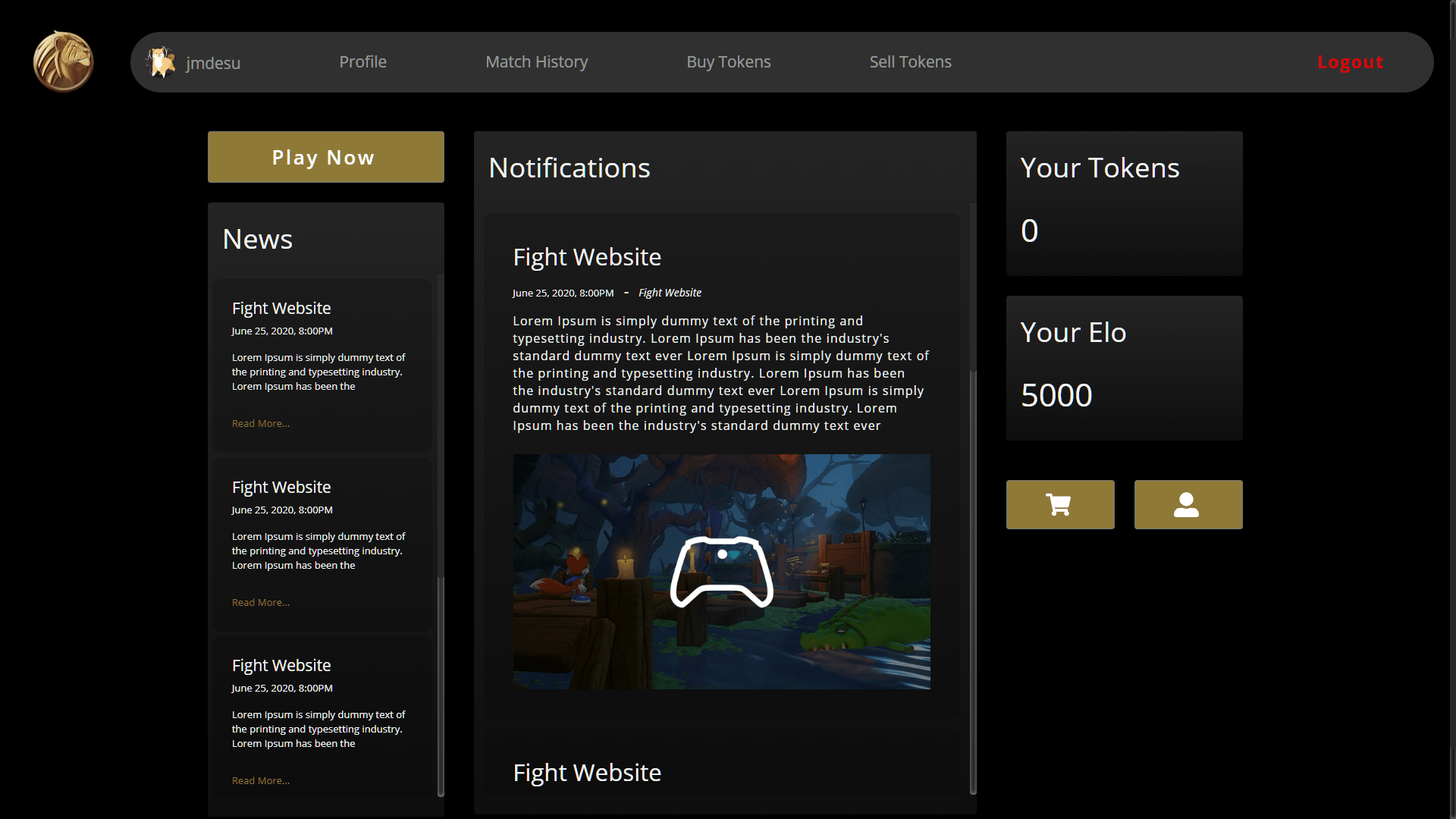 Dashboard Page